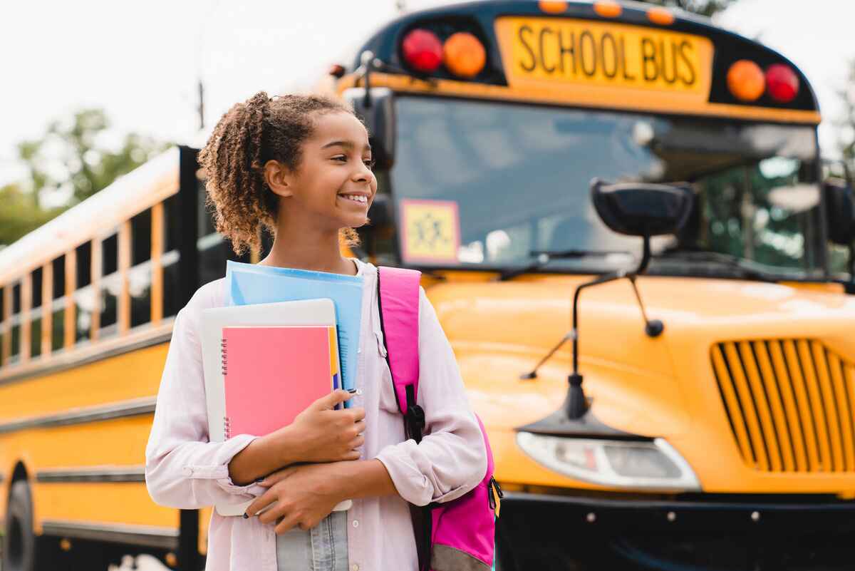 Student heads back to school after summer break