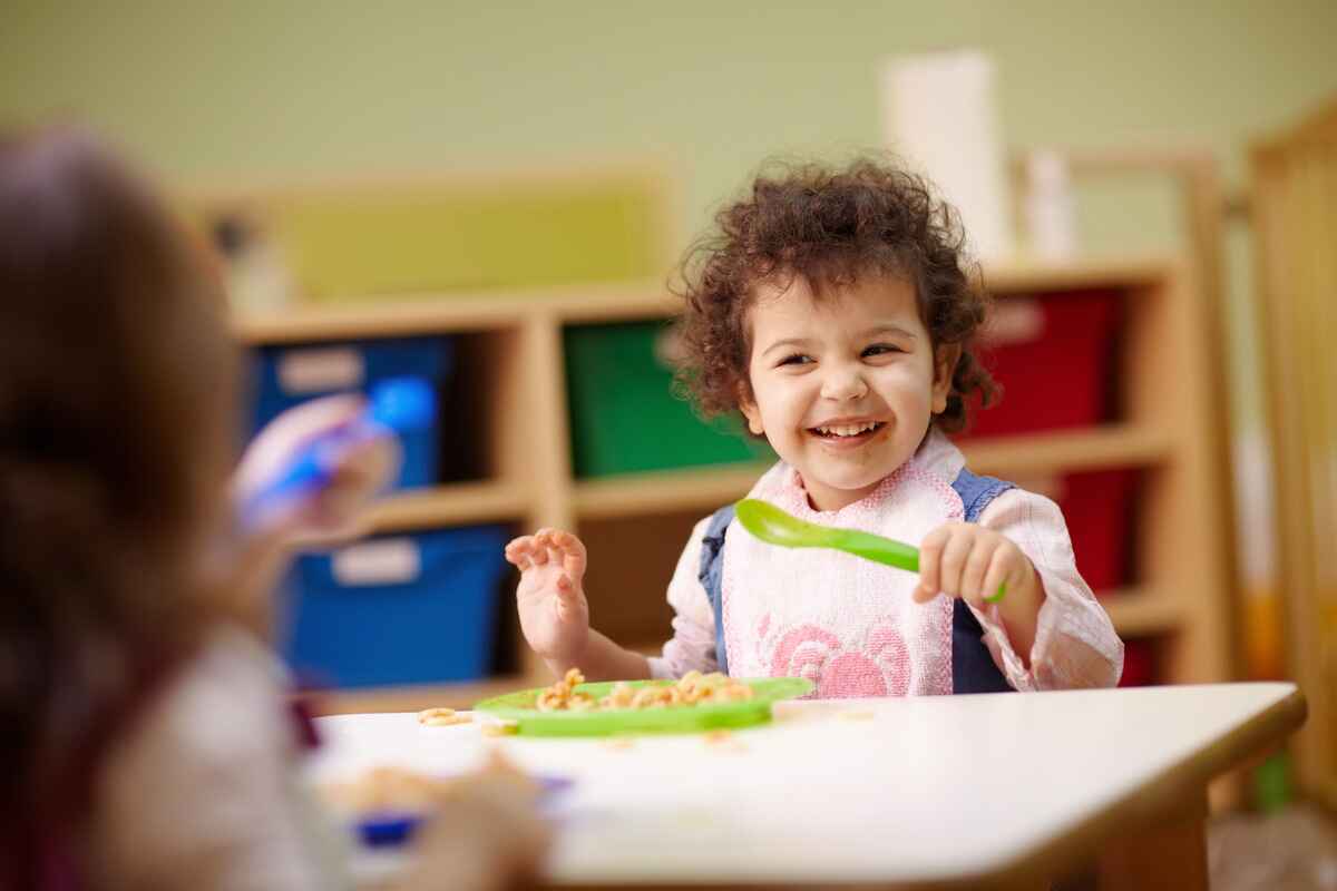 Toddler eating